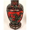 Image 2 : Nepali Prayer Wheel and Carved Jar; Lacquer Vase  (108671)