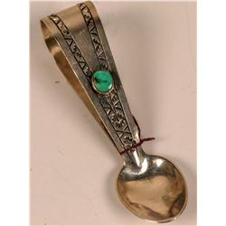 Turquoise Loop Design Silver Spoon  (124086)