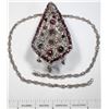 Image 1 : Handmade Silver and Garnet Necklace  (124864)
