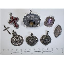 Marcasite Pendants (8)  (124872)