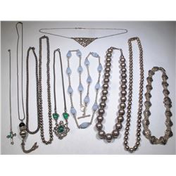 Silver Necklaces (5)  (124866)