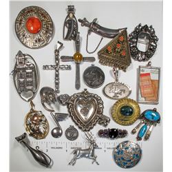 Silver Pendants/Pins (17)  (124873)