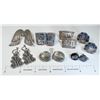 Image 1 : Silver Vintage Clip/Screw on Earrings (6 pairs)  (124846)