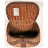Image 2 : Antique Leather-Wicker Fisherman's Basket  (125182)
