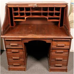 Oak Roll Top Desk  (119975)