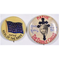 Pathe Pictures Pinbacks (2)  (124273)