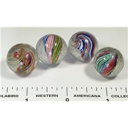 Divided core marbles (4)  (125366)