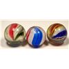 Image 1 : Solid core marbles (2)  and Peppermint Marble (1)   (125423)