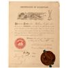 Image 1 : Certificate of Exemption for William T. Johnston From Albany NY Fire Dept.  (125630)