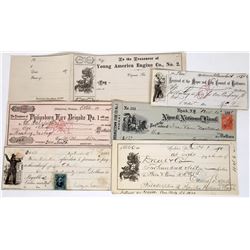 Fire-Related Checks & Receipts (6)  (125639)