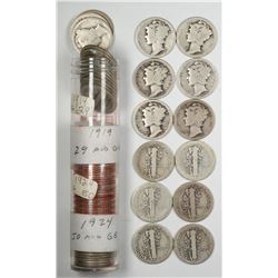 Mixed Roll of Mercury Dimes  (122582)