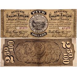 Wells Fargo, State of Nevada $5 Scrip  (125052)
