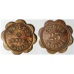 Armona California E. Wilson Token  (122650)