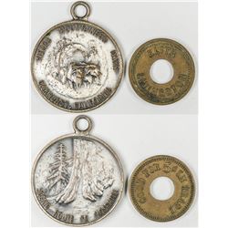 Merced & Madera County Tokens (2)  (122631)