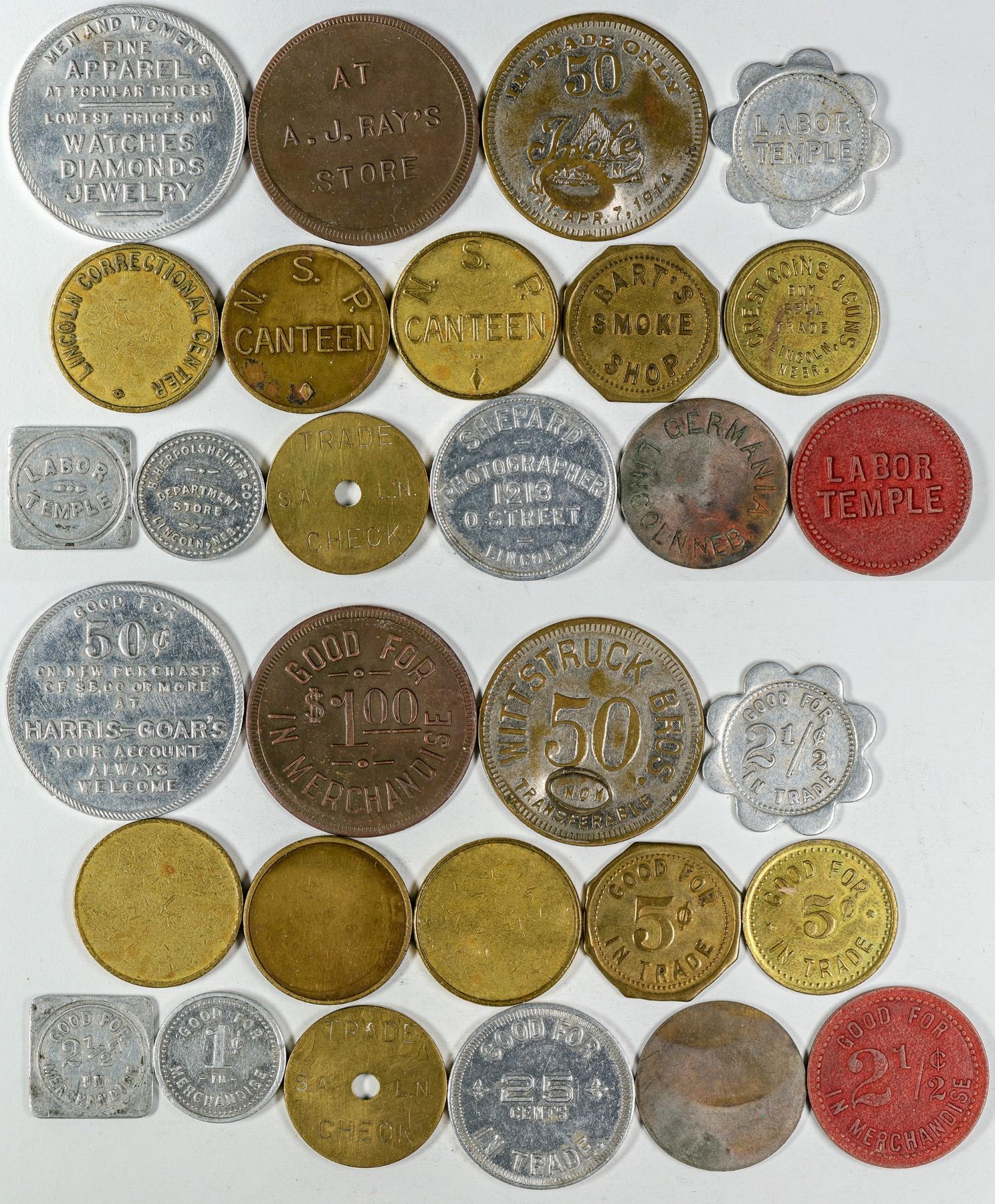 Lincoln Token Collection (121643) - Holabird Western Americana Collections