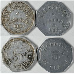 Lindsay Nebraska Tokens (2)  (121644)