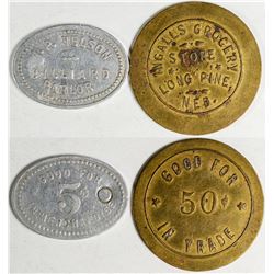 Rare Long Pine Tokens (2)  (121632)