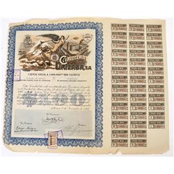 Cerveceria Orizaba Stock Certificate  (124309)