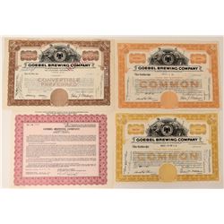 Goebel Brewing Company Stocks (4)  (123397)