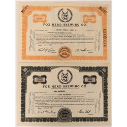 Fox Head Brewing Company Stocks (2)  (123426)