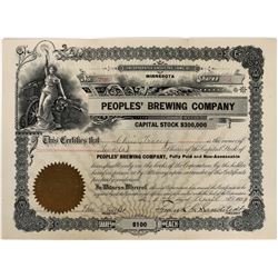 Peoples' Brewing Company Stock  (123293)