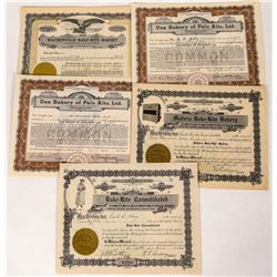 California Bakery Stock Certificates  (124556)