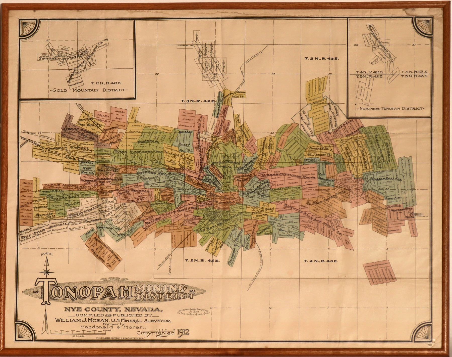 Tonopah Mining District Map Pristine (125060)