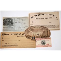 Adams Express Ephemera Group (5)  (118660)