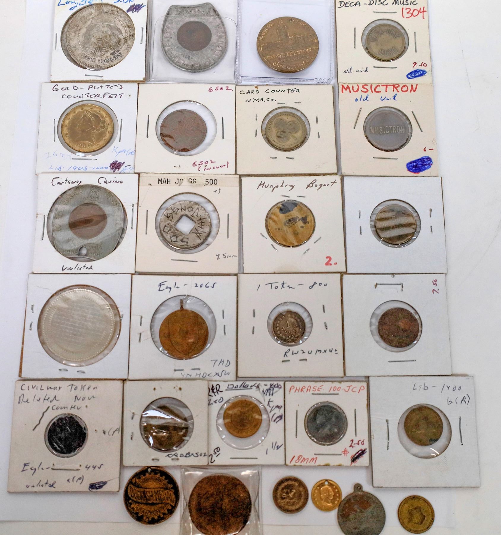 Unusual Group of Tokens (27 Pieces) (122952) - Holabird Western ...