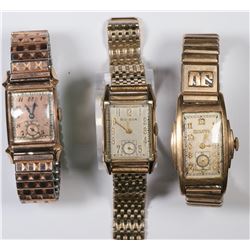 Three Bulova Wristwatches  (124122)
