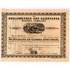 Image 1 : Philadelphia and California Mining Company Stock Certificate  (118049)