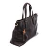 Image 2 : Gucci Black Pebbled Leather Bamboo Tassel Tote Shoulder Bag