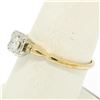 Image 6 : 14K Yellow & White Gold Illusion Prong Set 0.25 ctw Diamond Solitaire Ring