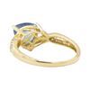 Image 3 : 1.23 ctw Aquamarine and Diamond Ring - 14KT Yellow Gold