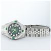 Image 5 : Rolex Ladies Stainless Steel 26MM Green Vignette Diamond Datejust Wriswatch