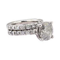 3.65 ctw Diamond Ring - 14KT White Gold