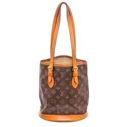 Louis Vuitton Monogram Canvas Leather Petit Bucket PM Bag