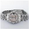 Image 3 : Rolex Ladies Stainless Steel Pink MOP Pyramid Diamond Datejust Wristwatch