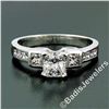 Image 2 : Estate 18kt White Gold 1.42 ctw GIA Certified Radiant Diamond Engagement Ring
