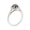 Image 4 : 1.46 ctw Black and White Diamond Ring - 14KT White Gold
