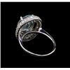 Image 3 : 3.73 ctw Aquamarine And Diamond Ring - 14KT White Gold