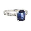 Image 1 : 2.77 ctw Sapphire and Diamond Ring - 14KT White Gold