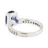 Image 3 : 2.77 ctw Sapphire and Diamond Ring - 14KT White Gold