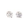 Image 1 : 1.02 ctw Diamond Stud Earrings - 14KT White Gold