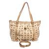 Image 1 : MCM Cream Coated Canvas Visetos Medium Tote Bag