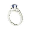 Image 4 : 2.78 ctw Round Brilliant Blue Sapphire And Diamond Ring - 14KT White Gold