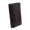 Image 3 : Chanel Black Quilted Calfskin Leather Cambon Yen Wallet