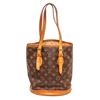 Image 1 : Louis Vuitton Monogram Canvas Leather Petit Bucket PM Bag