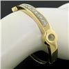 Image 7 : 18kt Yellow and White Gold 1.01 ctw Diamond Open Bangle Bracelet