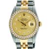 Image 3 : Rolex Mens 2 Tone Champagne Diamond 36MM Datejust Wriswatch